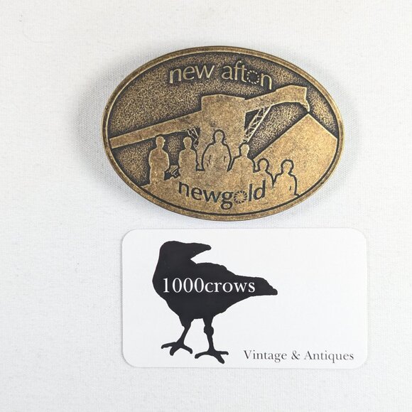 New Afton New Gold belt buckle, Brass gold mining industry Kamloops BC - Picture 4 of 7